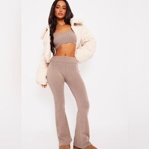 PLT PrettyLittleThing set. flared pants and tank top